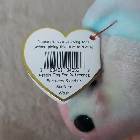 Peace ✌Tiedye Bear Ty Beanie Baby 🐻 Gift, Kids Toy, Rare Collectible, NWT - Picture 6 of 11